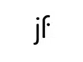 A black and white logo with the word jf - Janice Fung